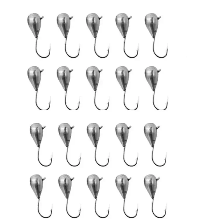 Wholesale Hot Sale Unpainted Drop Tungsten Ice Fishing Jigs With An Eyelet