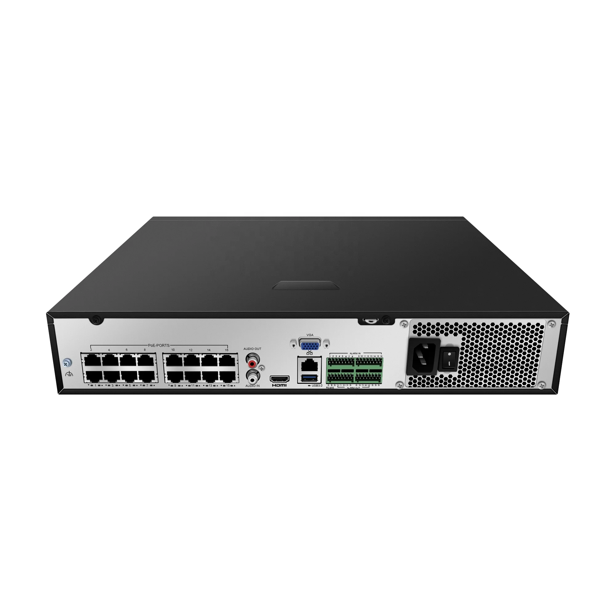 Neutral industrial 64CH 8SATA HDDs 4K/8MP Bandwidth 384M Non-POE Network Video Recorder support ultra H.265/H.265/H.264