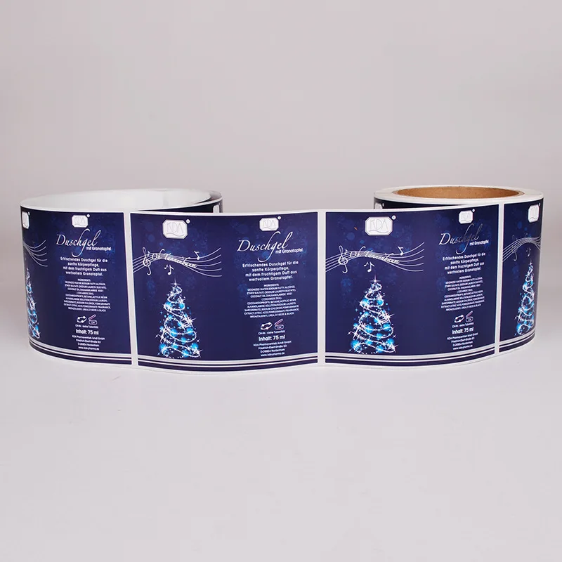 Self Adhesive Waterproof Printing bottle Labels Custom Stickers roll Brand Sticker wine label