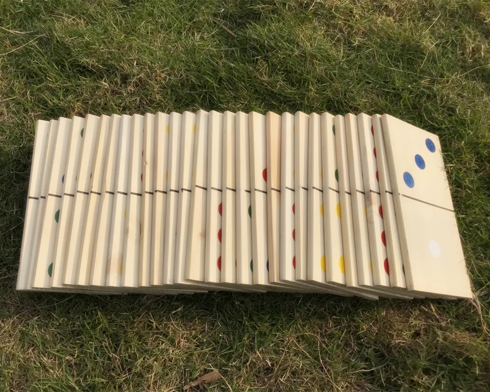 Outdoor Customized Game Giant Dominoes Set for Family Fun OEM Custom (28 PCS)