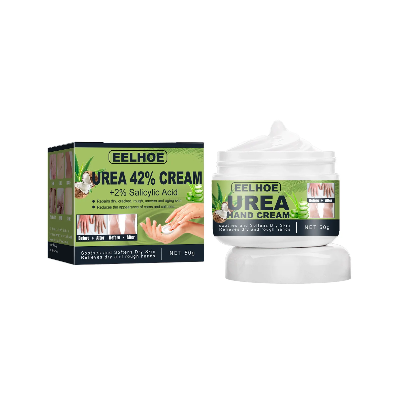 EELHOE Hand Cream Foot Cream 2% Salicylic Acid 42% Urea Cream For Cracked Feet