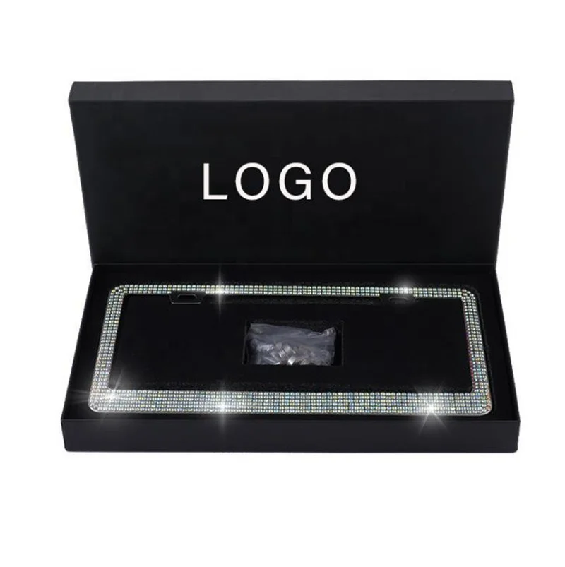 Bling Crystal License Plate Frame Women Luxury Handcrafted Diamond License Plate Frame Custom