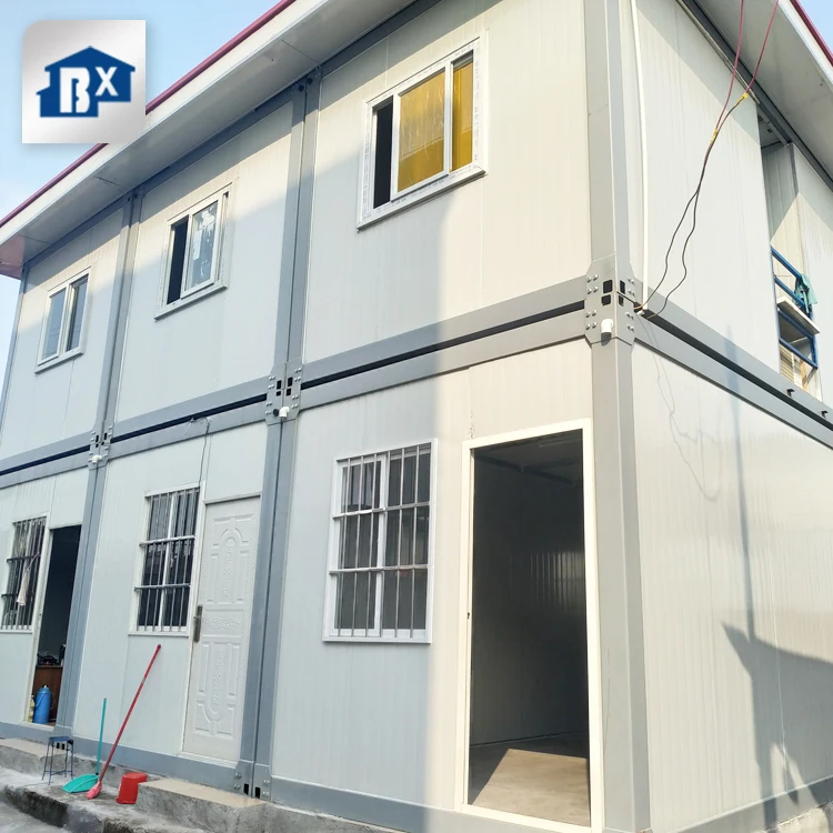 Low cost 20ft steel frame casas modular container house 3 bedroom sandwich panel container for office accommodation