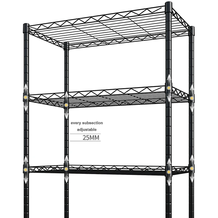 SANIPRO Multipurpose Bathroom Balcony Shelving Carbon Steel Rack Metal Wire Shelf Kitchen Storage Holders for Organizer