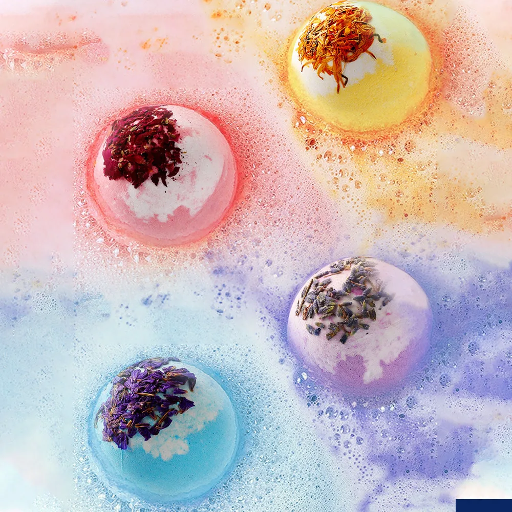 Private Label Salt Balls Customized Bubble Supplies Gift Organic Vegan Bath Bombs Set