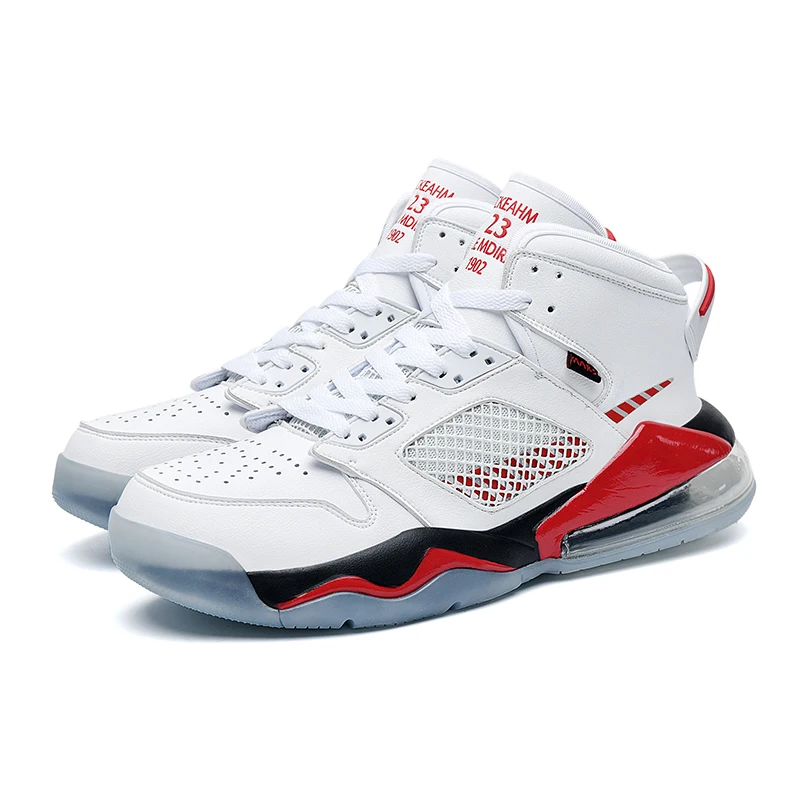 New No Brand Custom Air Rubber MD Sole Microfiber White Sneaker Breathable Basketball Style Shoes Aj Basketball Shoes For Men