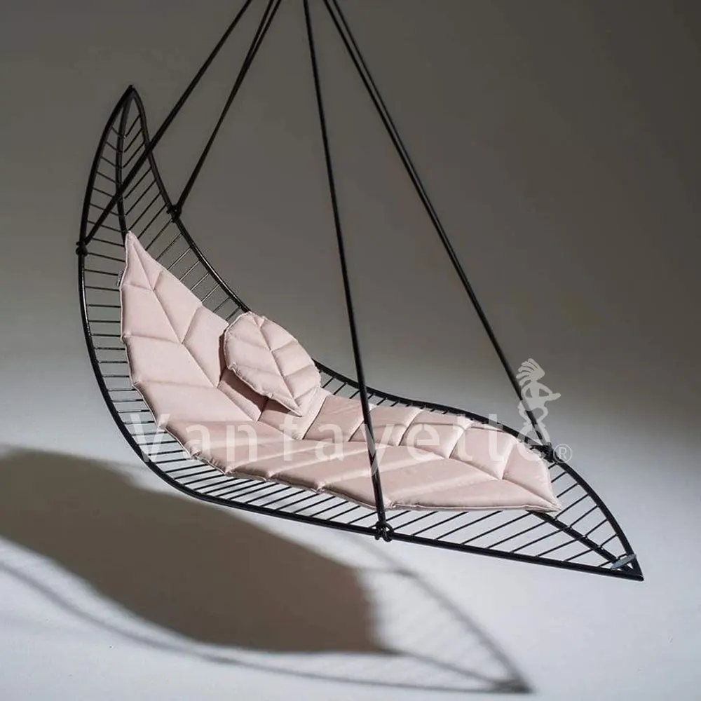 Lara Aluminum Hanging Leaf Basket Chair Home Decor Design Interior