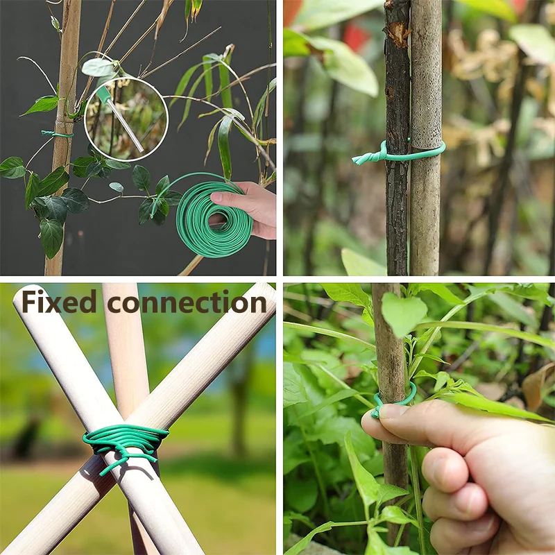 Metal Coated Galvanized Iron Steel Wire With PVC and PE for garden Planting Grass Pre-cut Plant Twist Tie