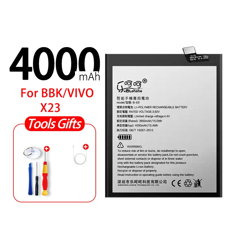 LEHEHE Battery B-E9  High Capacity Version 4000mAh SmartPhone Replacement Batteries for BBK/VIVO X23 with Tool Gift