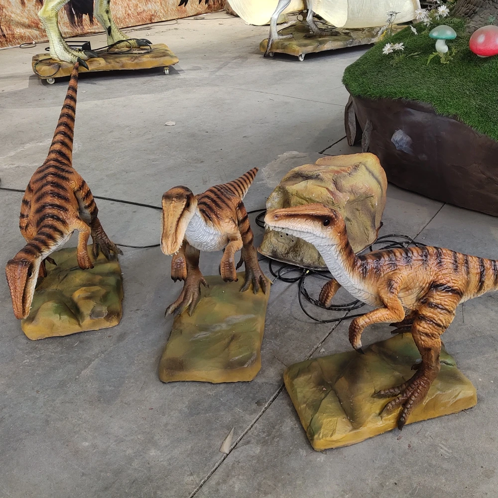 Theme Park  Small Size Dinosaur Statue T-Rex Model Animatronics Coelophysis For Sale