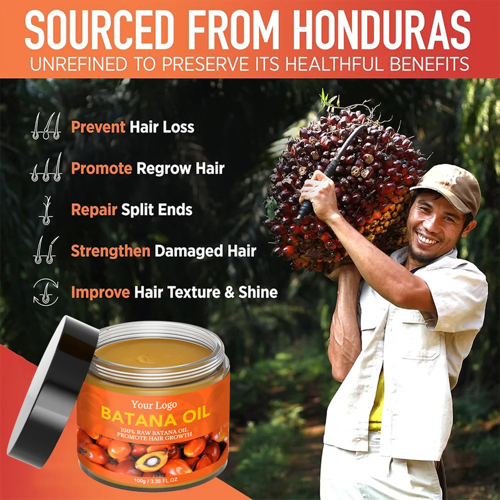 Private Label Batana Hair Growth Butter Prevent Forks And Breaks Batana Butter Batana Oil