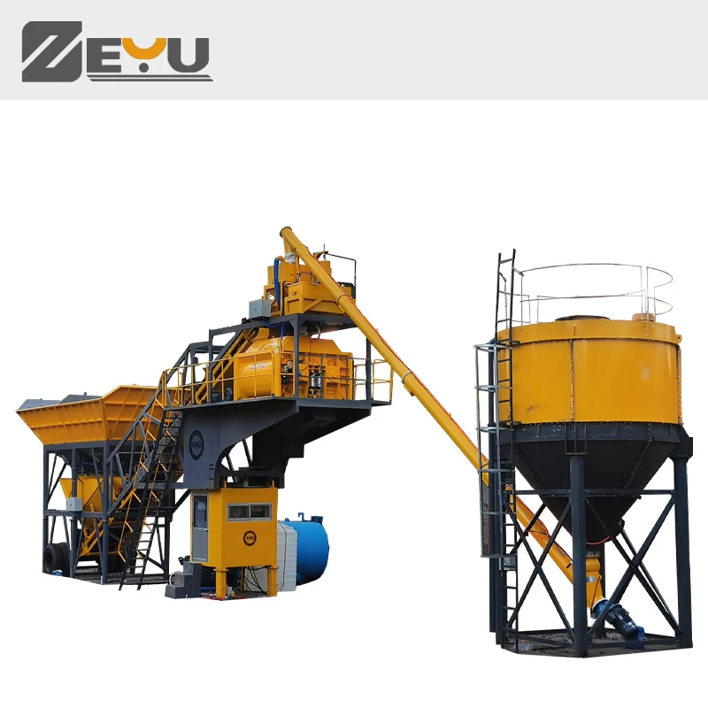 China ZEYU Hot Sale YHZS35 Concrete Mobile Mixing Plant Ready Mixed Precast Concrete Mobile Batching Plant