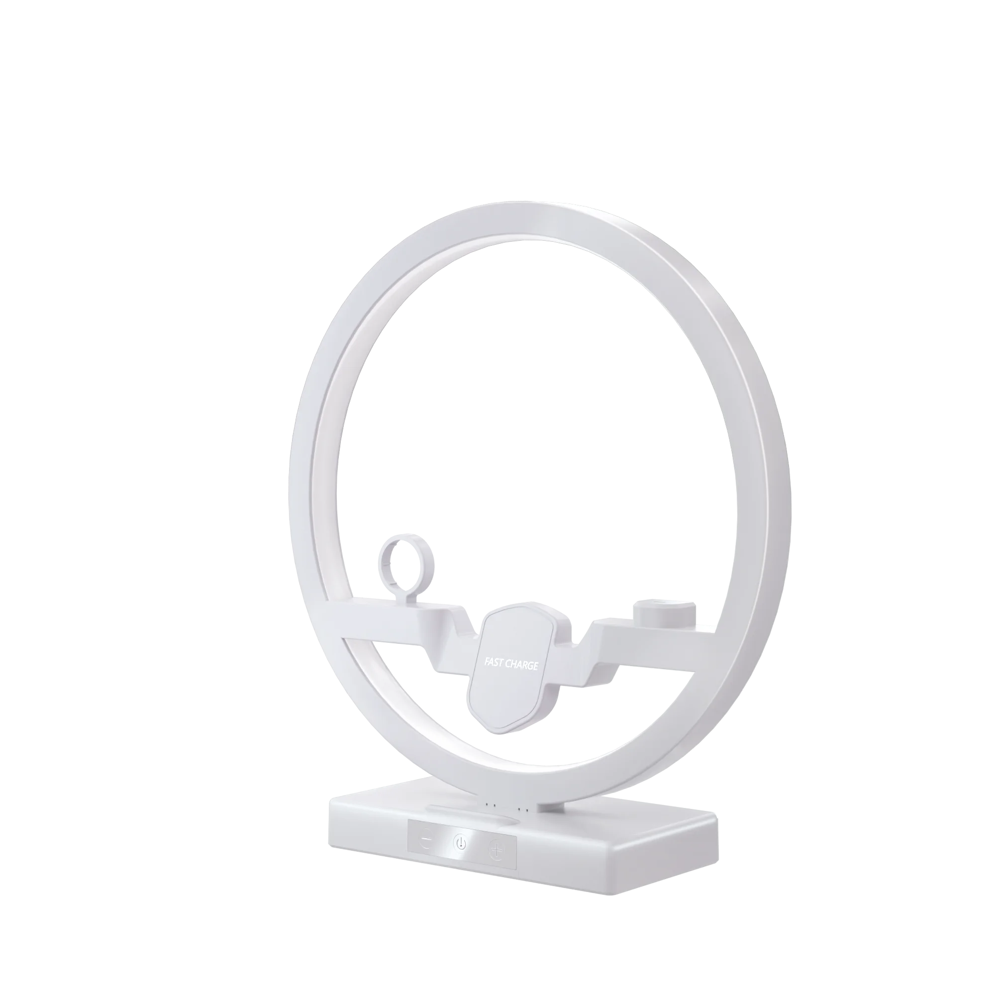 Новинка 2020, подставка для беспроводного зарядного устройства для мобильных телефонов 4 в 1, док-станция для быстрой зарядки со светодиодной настольной лампой