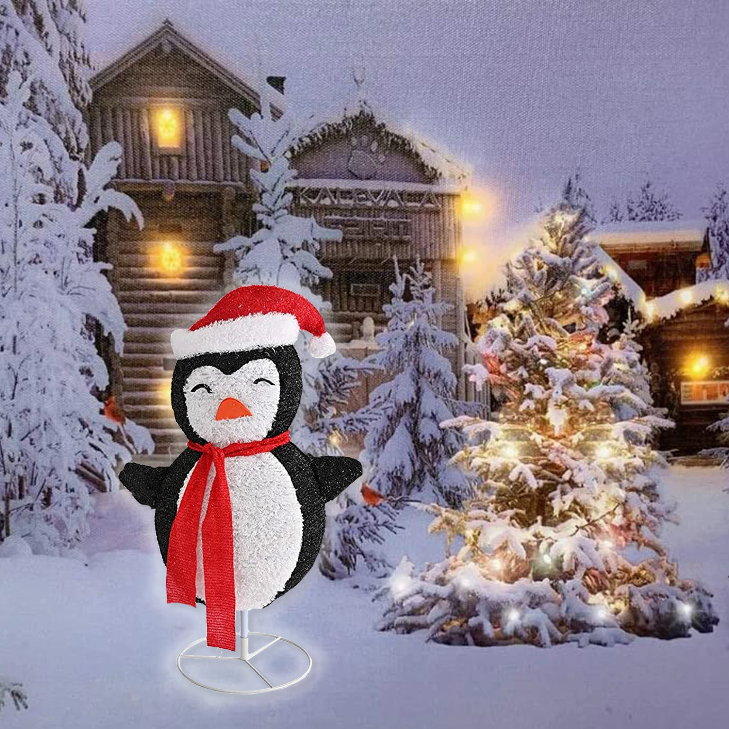 Partycool Светодиодная лампа в виде медведя пингвина Рождественский уличный садовый фонарь для вечеринки гигантские надувные рождественские украшения