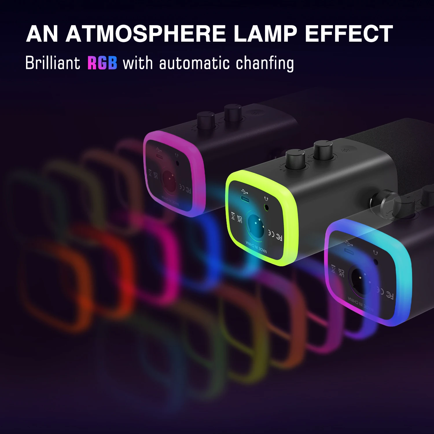 Fifine Ampligame TAM8 RGB Dynamic Gaming Mic XLR USB Streaming Mic Adjustable Mic Boom Arm With Durable Clamp Gaming Microphone