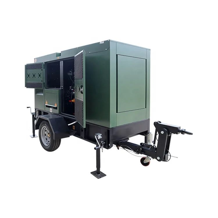 small power trailer diesel generator price with wheels mobile movable type with yangdong weichai cummins engine