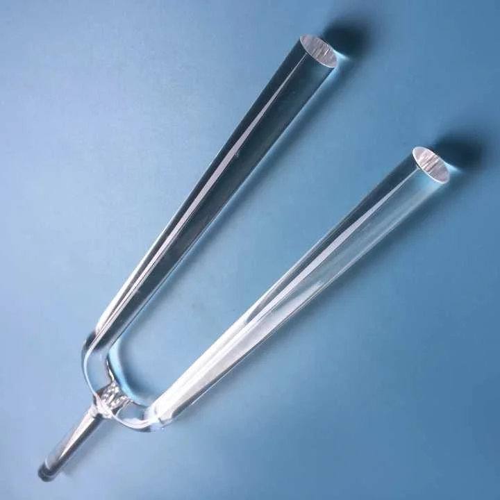 crystal tuning fork for sound healing with rubber sticker