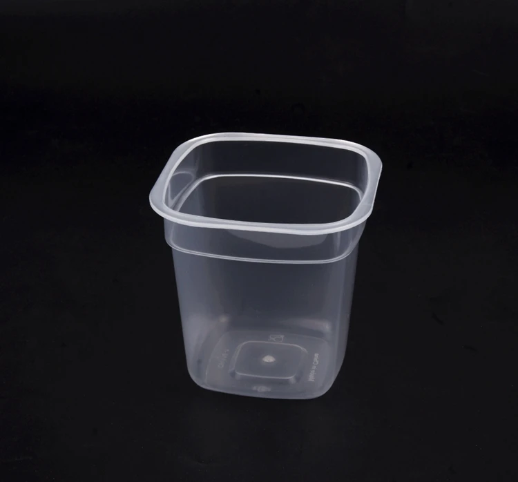 Mini Dessert Cups with Lids and Spoons Square Large Clear Plastic Parfait Appetizer Cup