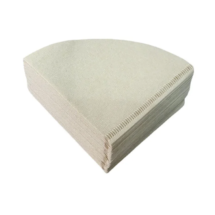 100pcs/bag Biodegradable Disposable Originally Wood Pulp Commercial Use Basket Paper Coffee Filter or Drip Coffee Custom Package