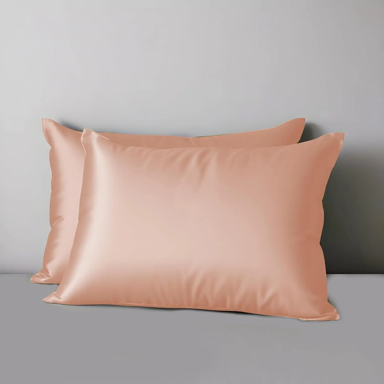 Pink custom wholesale pillow cases 2 pcs sets Lyocell satin modern pillow case with custom logo box