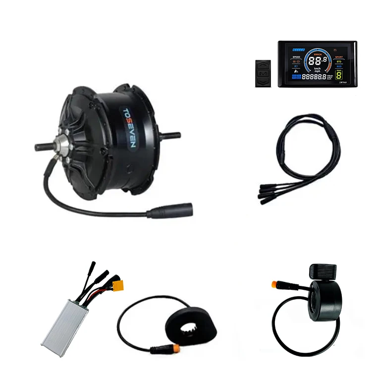 36V 48V 350W Electric Brushless Hub Motor Kit 48V Ebike Tube Conversion Kit 700c Electric Bicycles LCD Display Lithium Battery