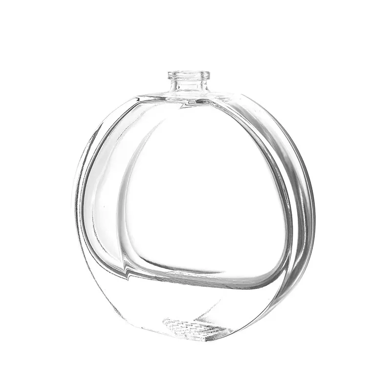 50ml 100ml Vintage Oval Shape Glass Perfume Bottle with Electroplating Gold Caps Crystal Glass Atomizer