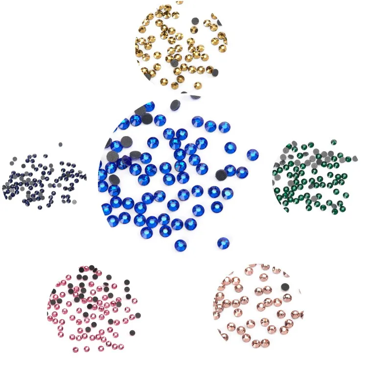 Round Ss6 MED Sapphire Hotfix Glass Rhinestone Dmc Crystal Rhinestones