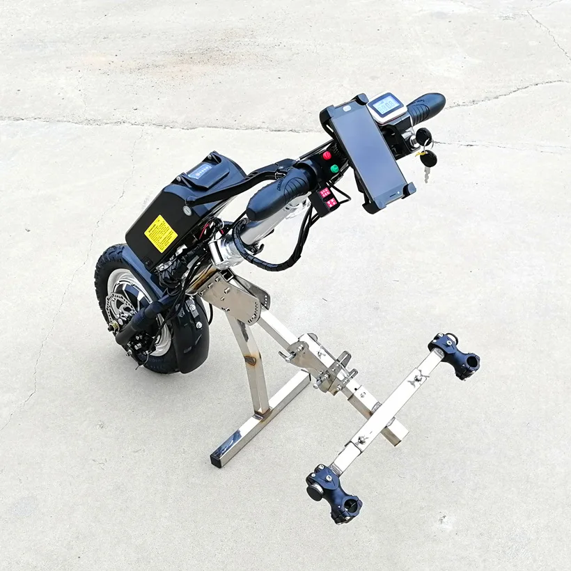 Wheelchair Attachment Front One Wheel Attachable Handbike 48v 500w Electric Wheelchair Handcycle for Wheelchair