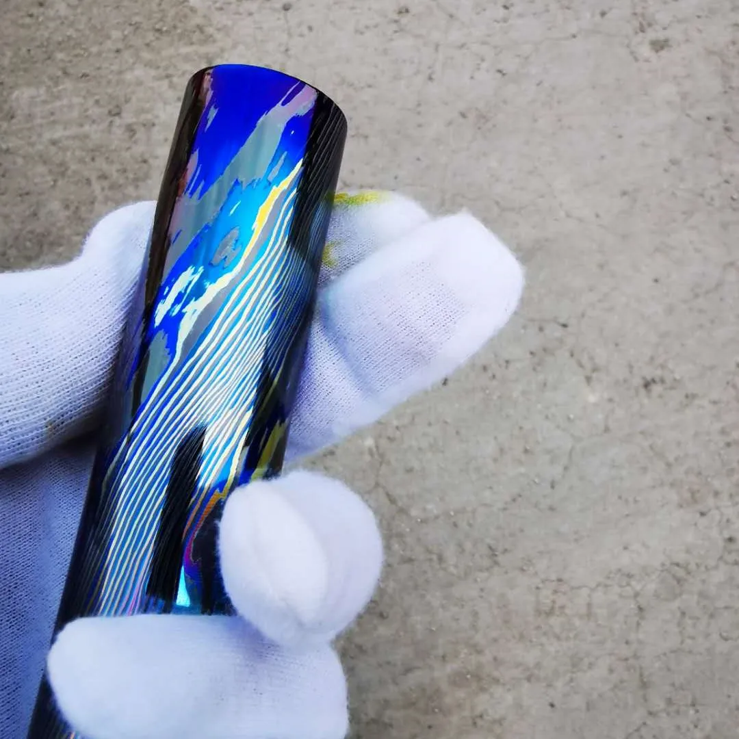 
Mokume gane Ti/Zr damascus bar Zirconium timascus mokuti bar Rod stock damascus price per kg 