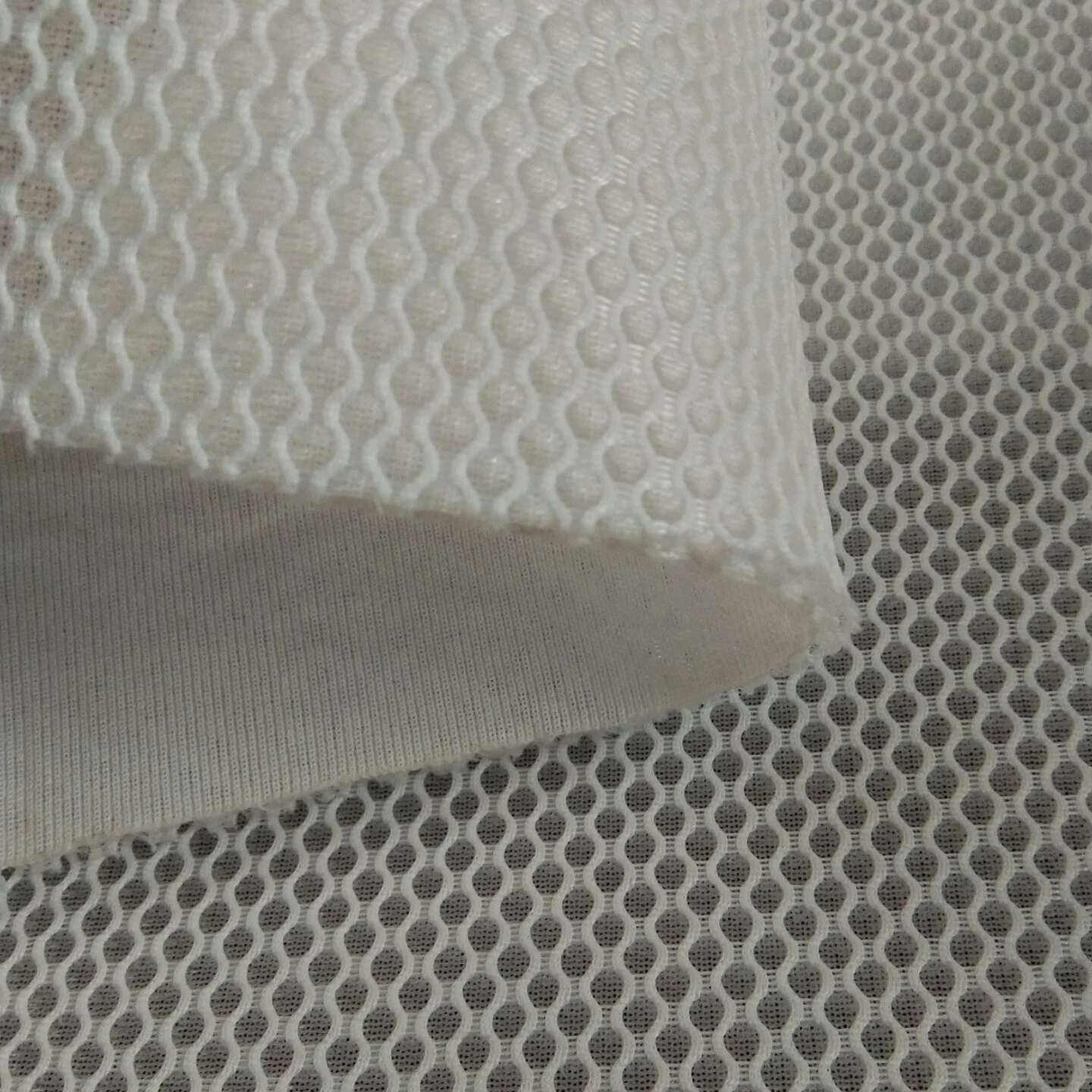 ventilation 3d air spacer mesh fabric sandwich stripe