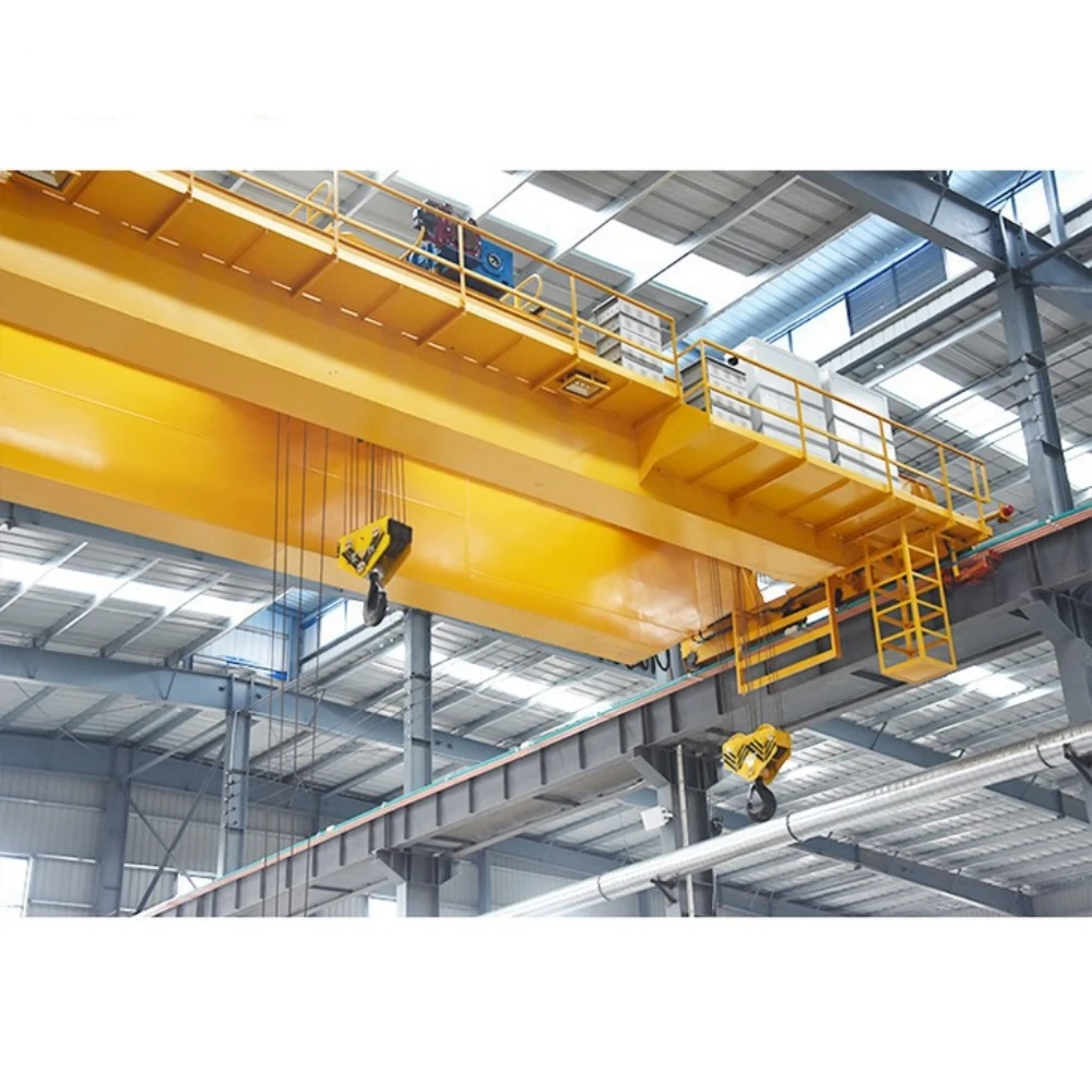 Double Girder Crane 50 Ton with Trolley or Electric Winch Double Beam Workshop Electric Bridge Crane