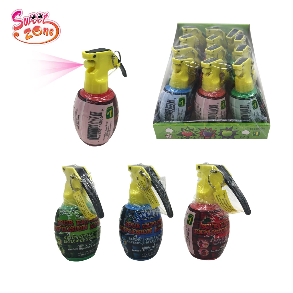 Funny Grenade Toy Sour  Spray Liquid Candy Spray