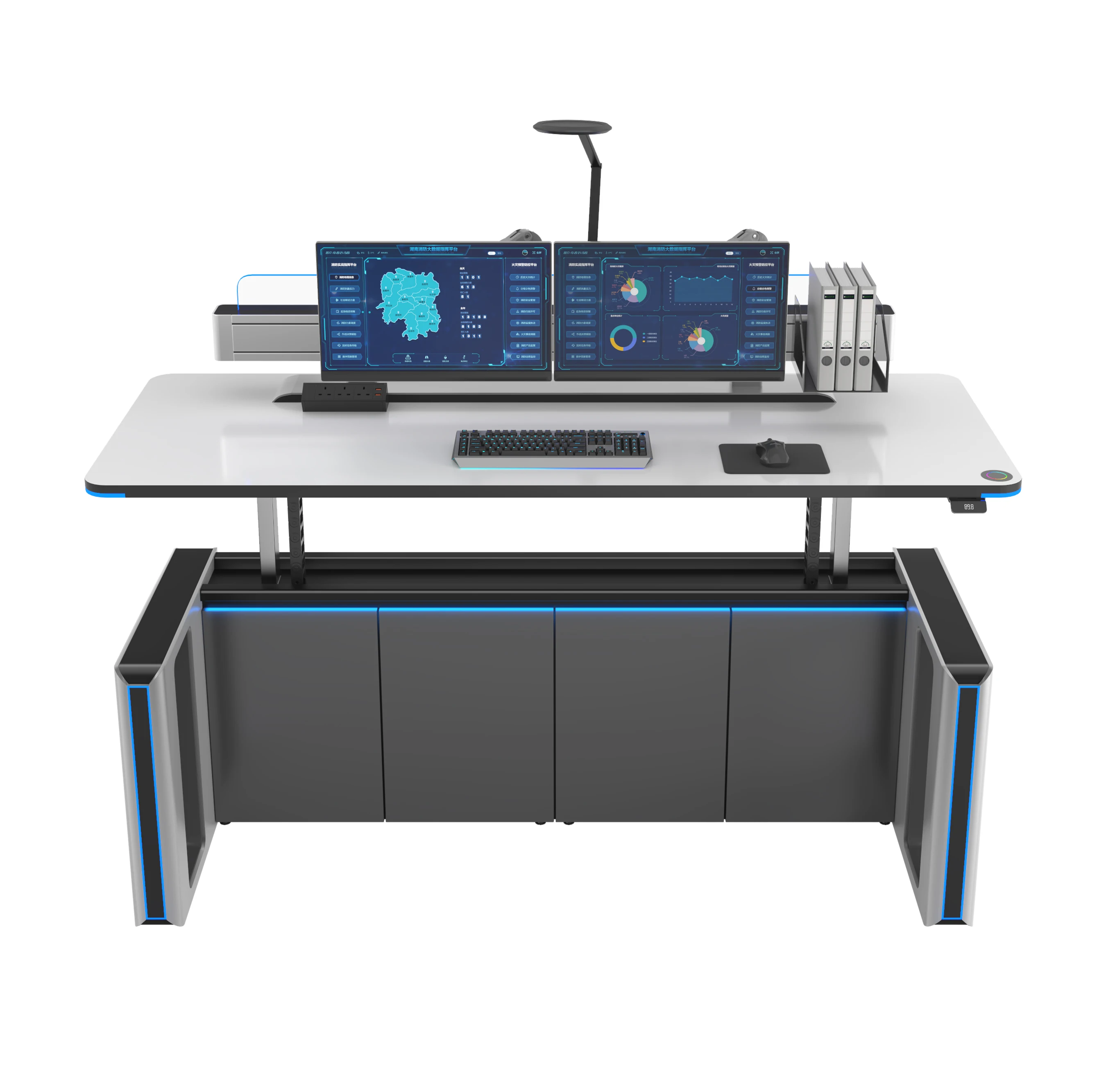 sit-to-stand customized command and control console for process control