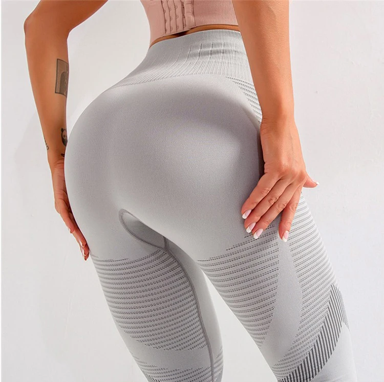 Custom Logo De Mujer Activewear Breathable High Waisted Push Up Seamless Gym Yoga Leggings For Women
