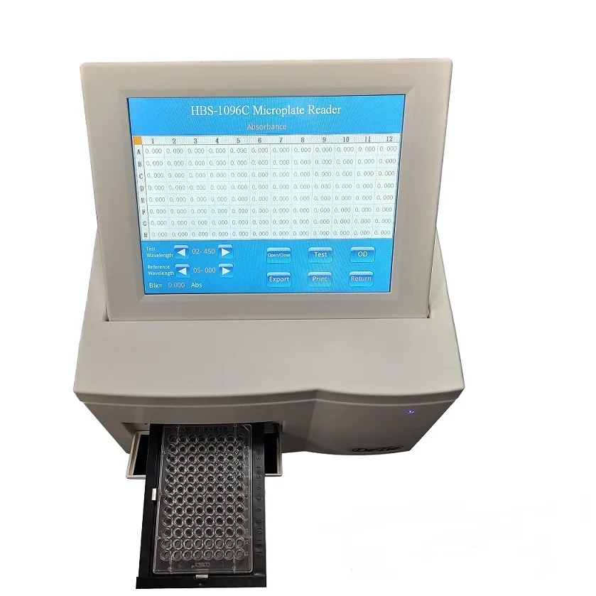 2021 China made high quality and best Elisa microplate Reader  price HBS-1096c with USB disk plate  elisa reader