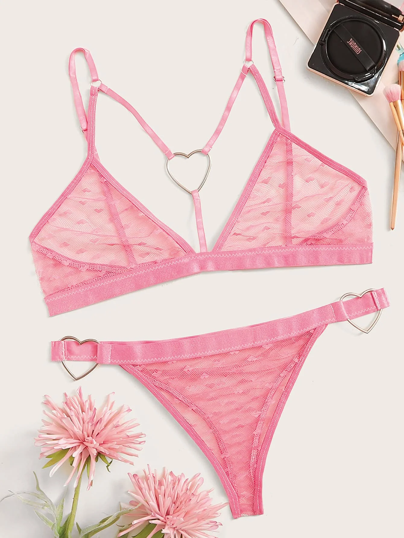 Lingerie Women Sexy Bra Teen Young Girls Sexy Bra And Panties Transparent Mesh Womens Sexy Underwear Bra Brief Set