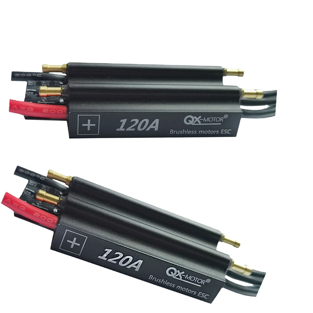 Hot New Products Qx-Motor 120A Waterproof Esc 2-6S Compatible With 5.5V/5A Bec For Rc Ship And Boat Models