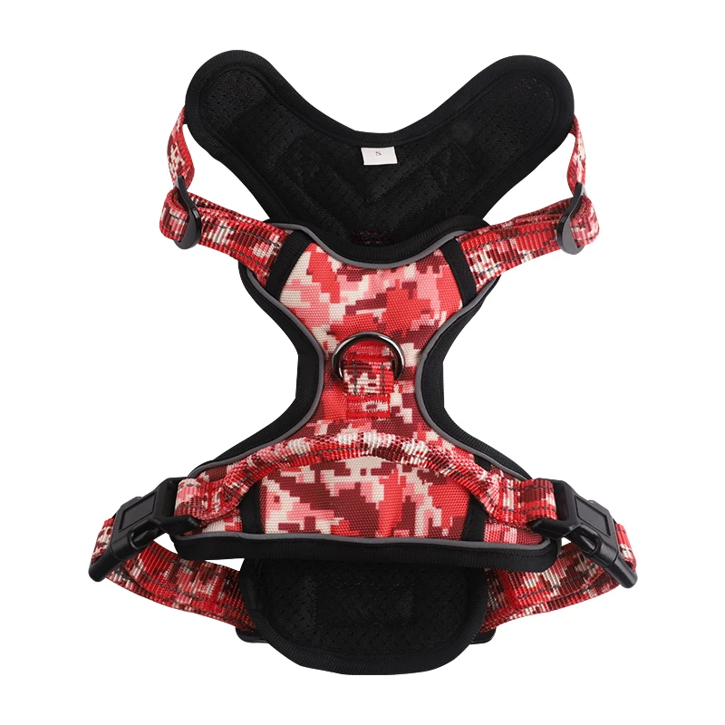 Customizable Heavy-Duty No Pull Pet Harness with 2 Leash Clips Adjustable Soft Padded Dog Vest