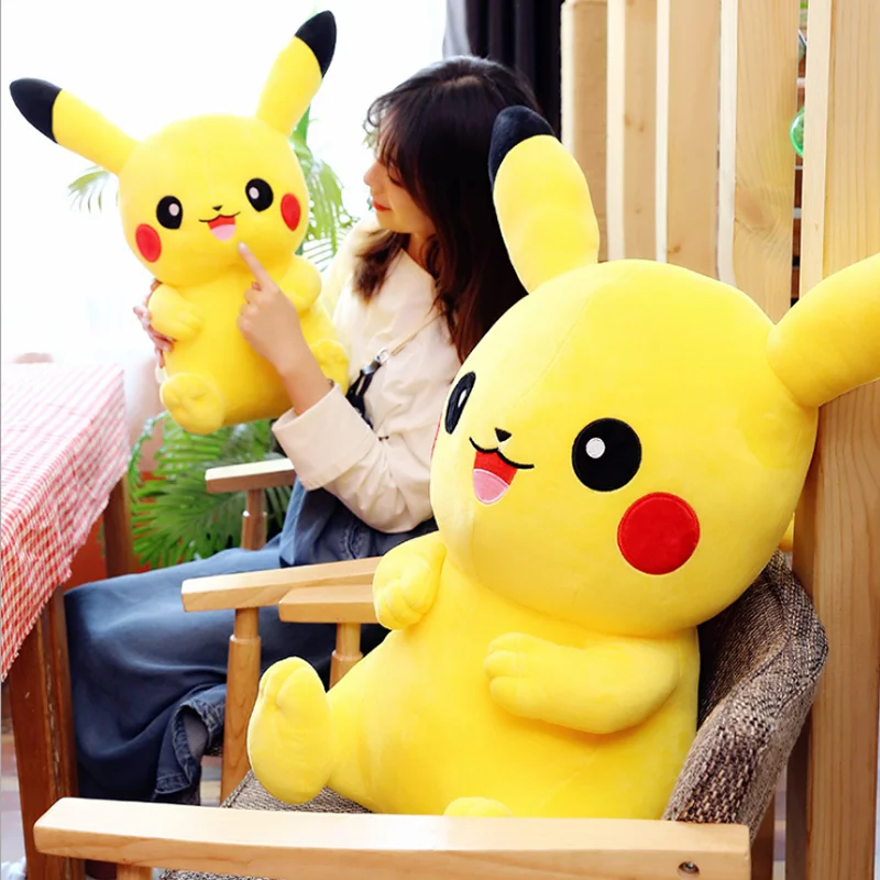 
2020 Best Hot Yellow Pokemon Plush Toys Baby Cuddle Pikachu Soft Toys Popular Kids Custom Stuffed Animals 25cm 