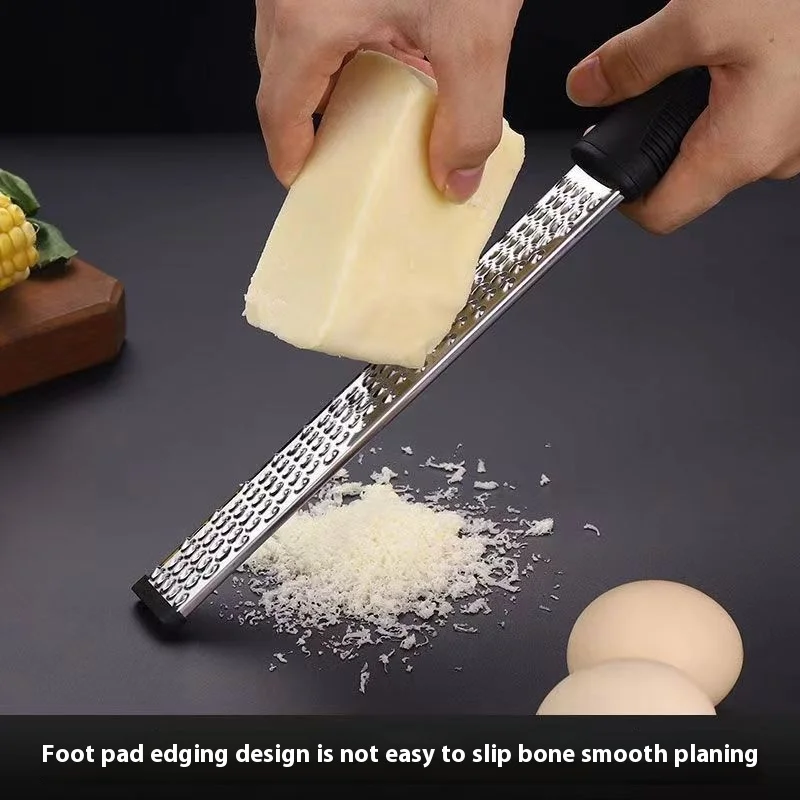 Kitchen Stainless Steel Fruit Cheese Cutter Shredder Chocolates Grater With Wood Handle