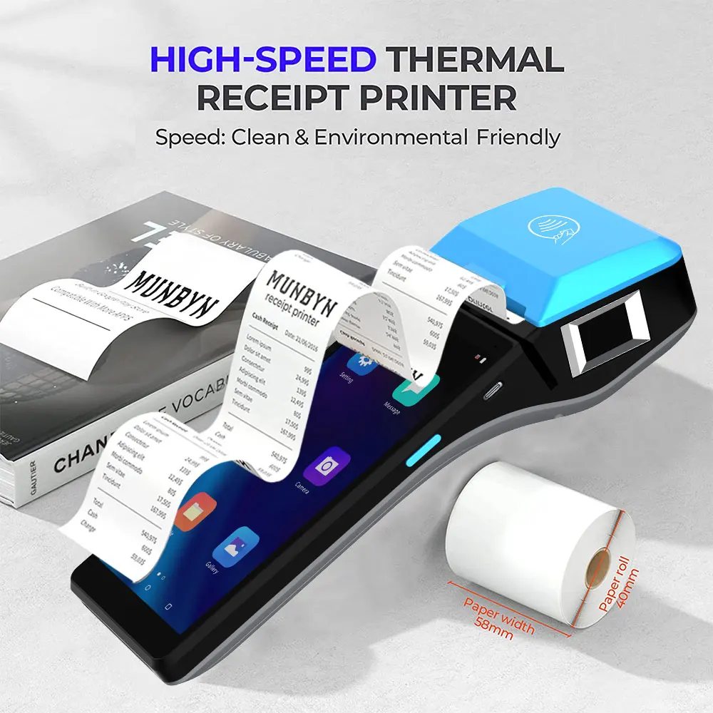 2+32GB MSR/ICCR/NFC Contactless Payment Mobile 6.0 inch Android POS Terminal with Printer Z500