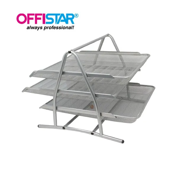 Office desktop organizer black metal mesh document file drawer paper file tray