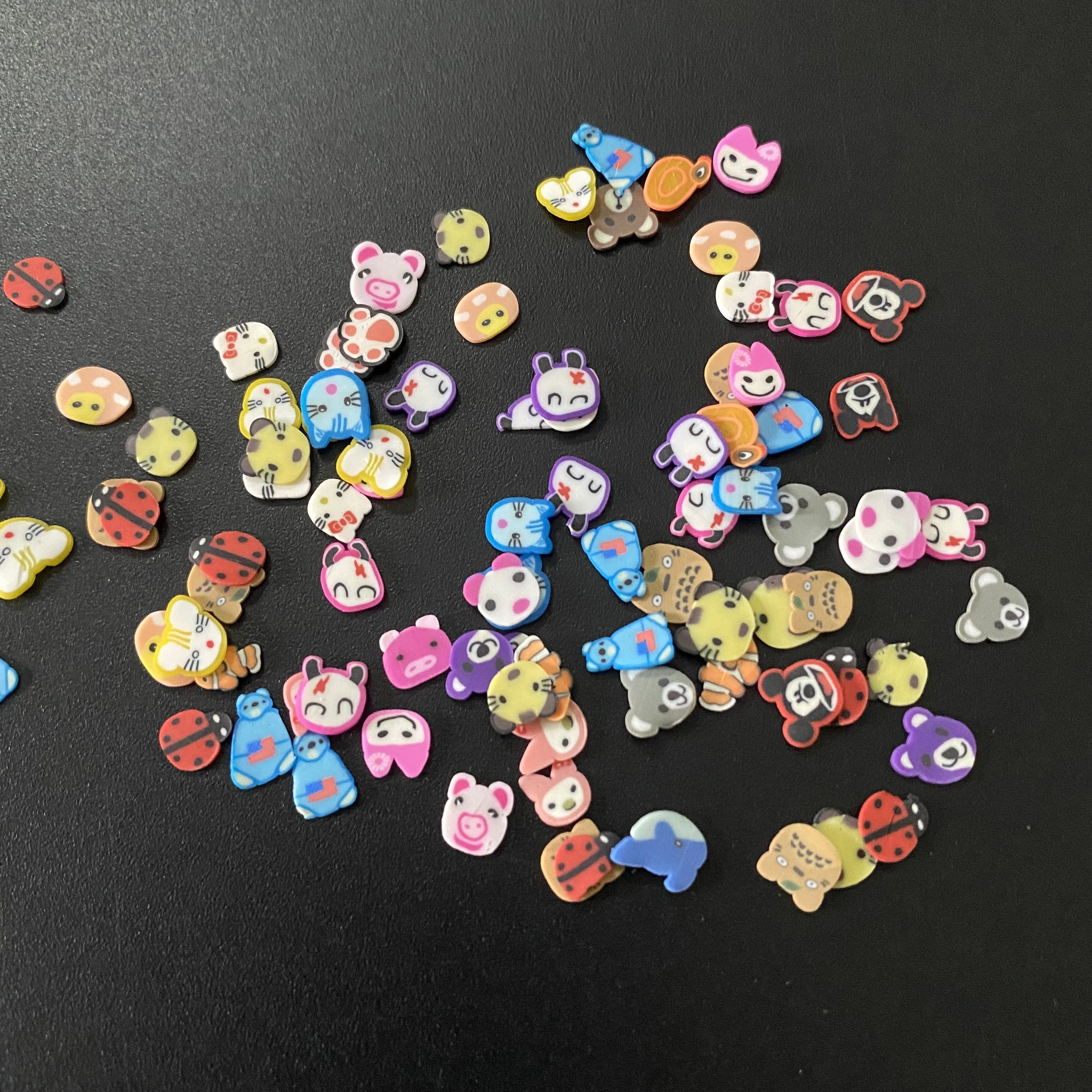 Cute Animal Polymer Clay Slices Wholesale Mixed Shape Glitter For Slime Crafts Tumbler