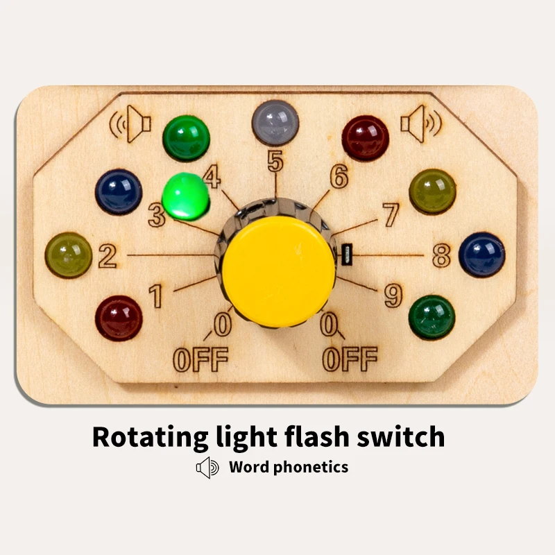 2024 New Montessori Wooden Busy Board led light busy board Light Switch Toys for Toddlers