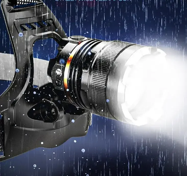 High Powerful Xhp50 Waterproof Head Lamp Usb Rechargeable 18650 Zoom Sensor  Head Torch Led Camping Headlight