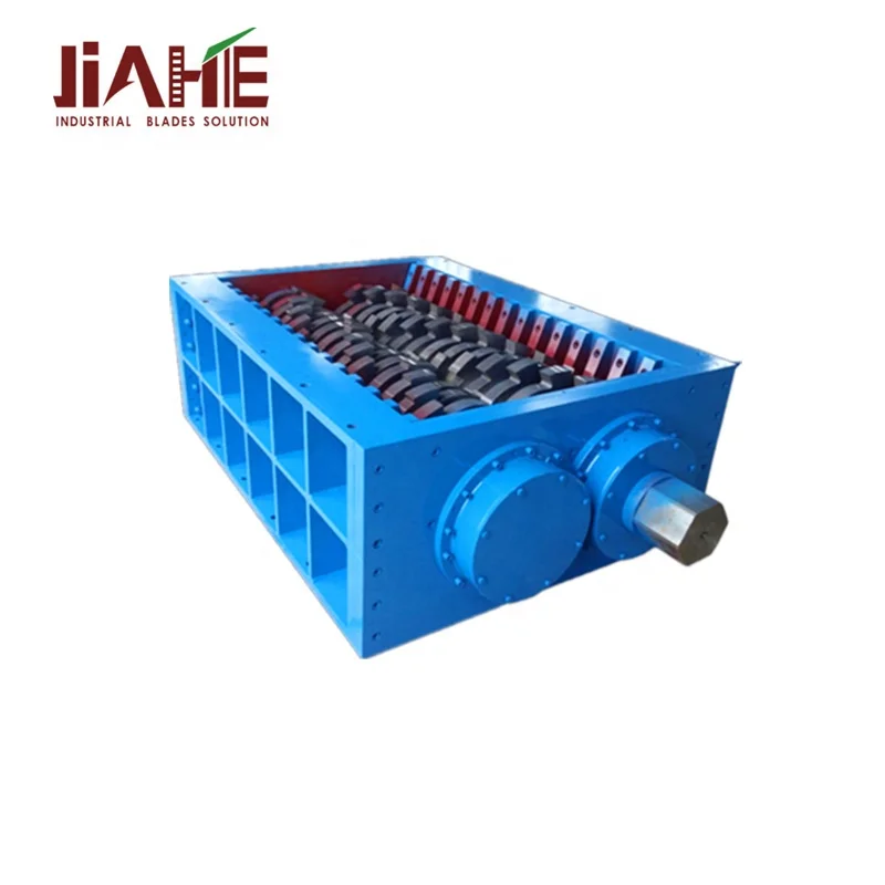 Cardboard/ Rubber /Pet Bottles /Wood /Food /Two Shafts Shredder Machine Chamber Box Blades