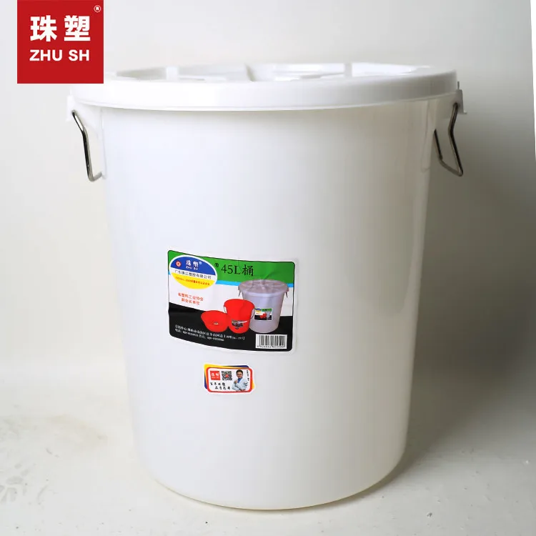 Factory price wholesale Customized durable 26 Gallon 100 Liter Plastic Big Bucket with Stainless Steel handle