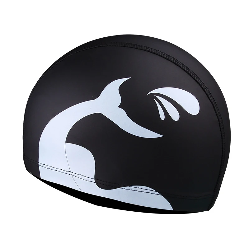 Swimming Hat Ears PU Sport Equipment Cartoon Patton Logo Color Silicone Custom Waterproof Kids Woman fitness Gift