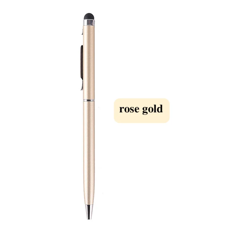 GemFully hot sales colourful multi function ball pen 2 in 1 business advertising slim metal ballpoint pen with logo