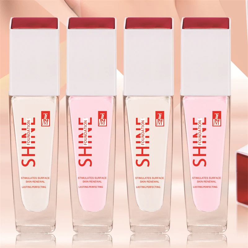 Custom Hot Selling Products Shine Foundation Cosmetic Shimmer Highlighter Makeup Skin Lasting Perfecting Liquid Foundation